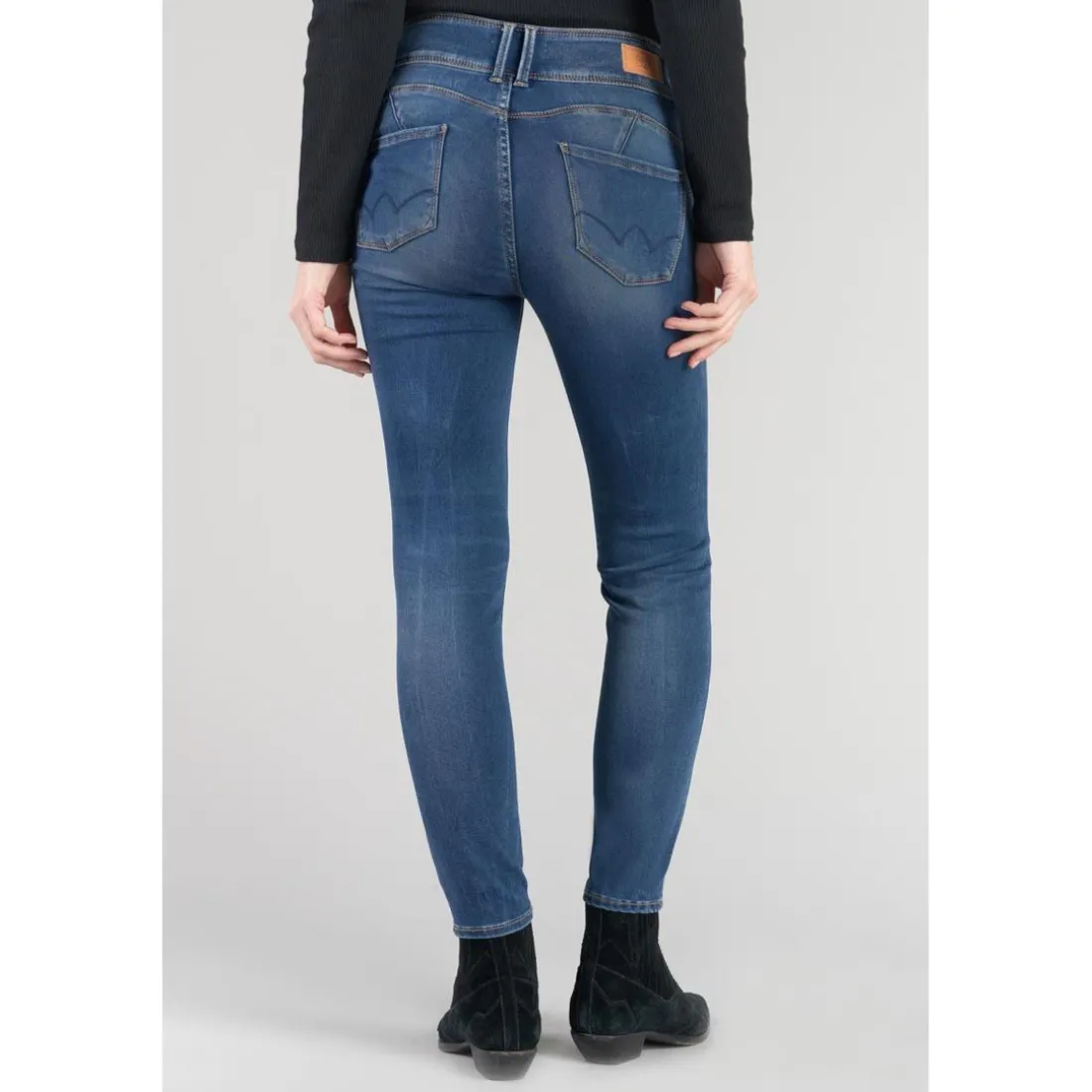 Jeans push-up slim ULTRA PULP, 7/8ème bleu en coton Yas