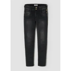Jeans push-up slim ULTRA PULP, 7/8ème noir en coton
