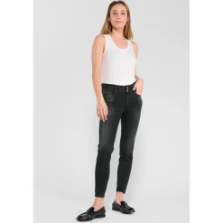 Jeans push-up slim ULTRA PULP, 7/8ème noir Ruby en coton