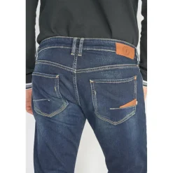 Jeans regular, droit 800/12, longueur 34 bleu en coton Oscar