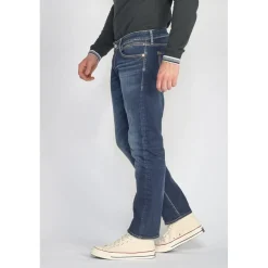 Jeans regular, droit 800/12, longueur 34 bleu en coton Oscar