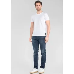 Jeans regular, droit 800/12, longueur 34 bleu Xeno en coton