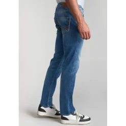 Jeans regular, droit 700/22, longueur 34 bleu en coton Zane