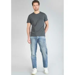 Jeans regular, droit 700/20, longueur 34 bleu en coton
