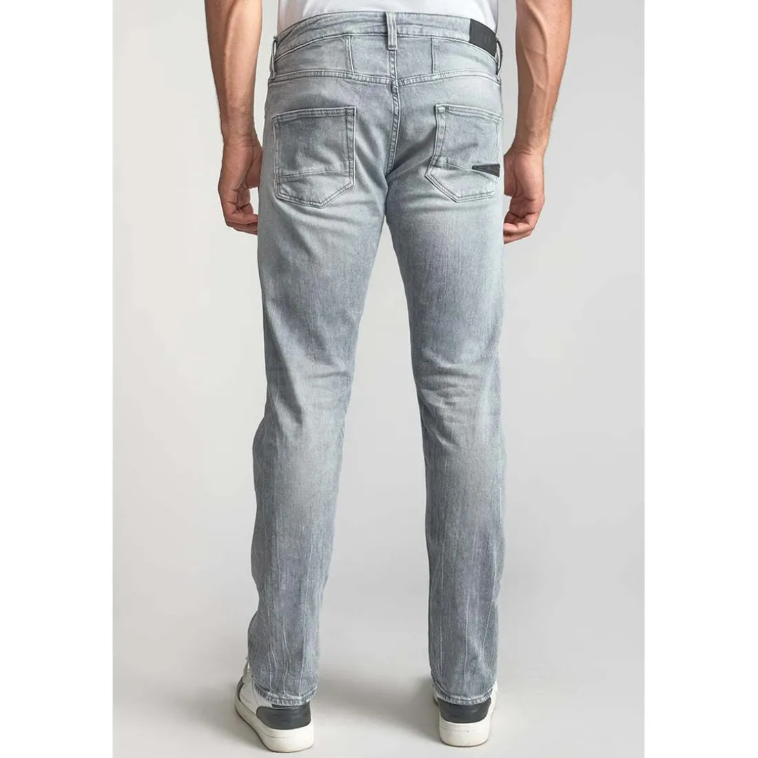 Jeans regular, droit 700/22, longueur 34 gris en coton