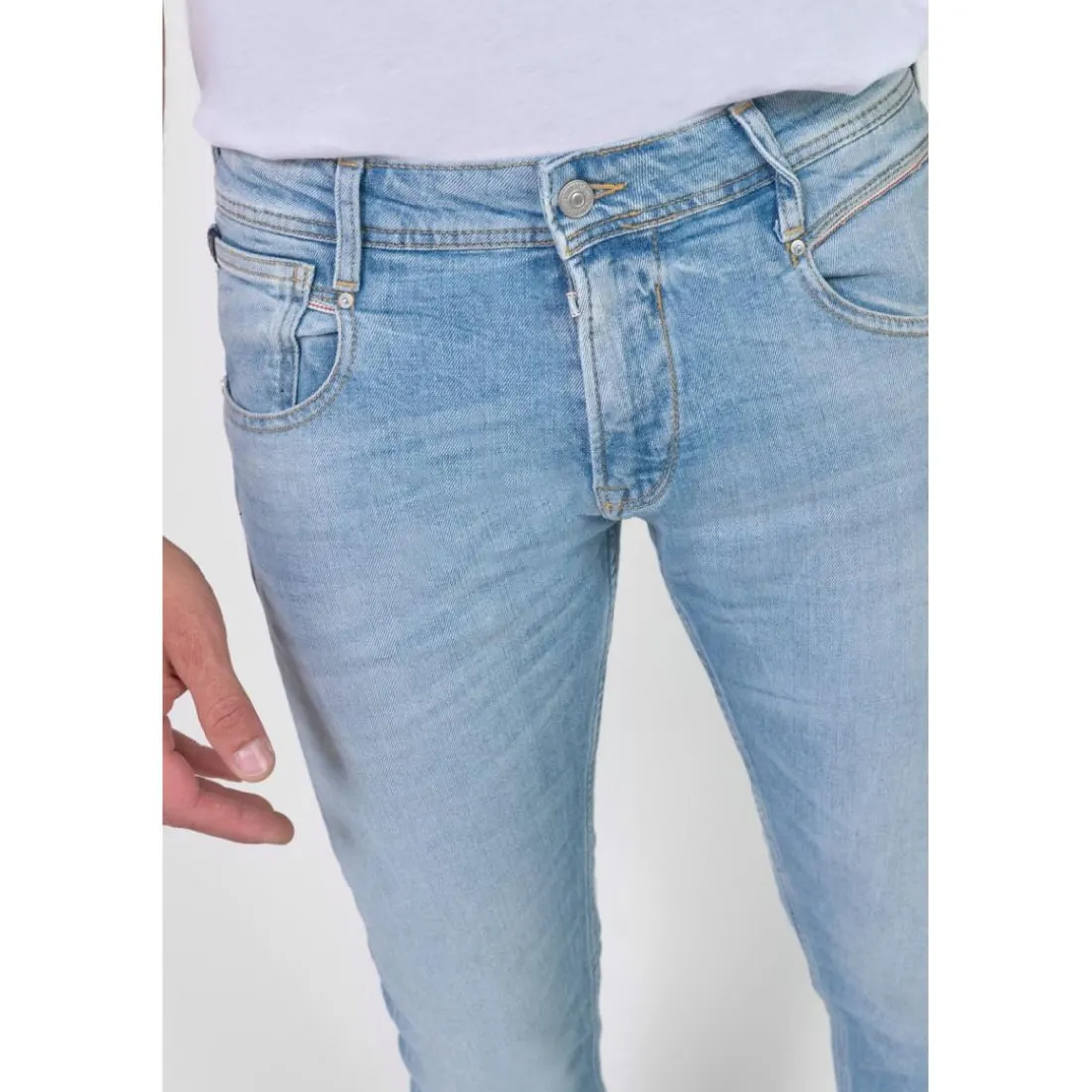 Jeans regular, droit 800/12, longueur 34 bleu Milo