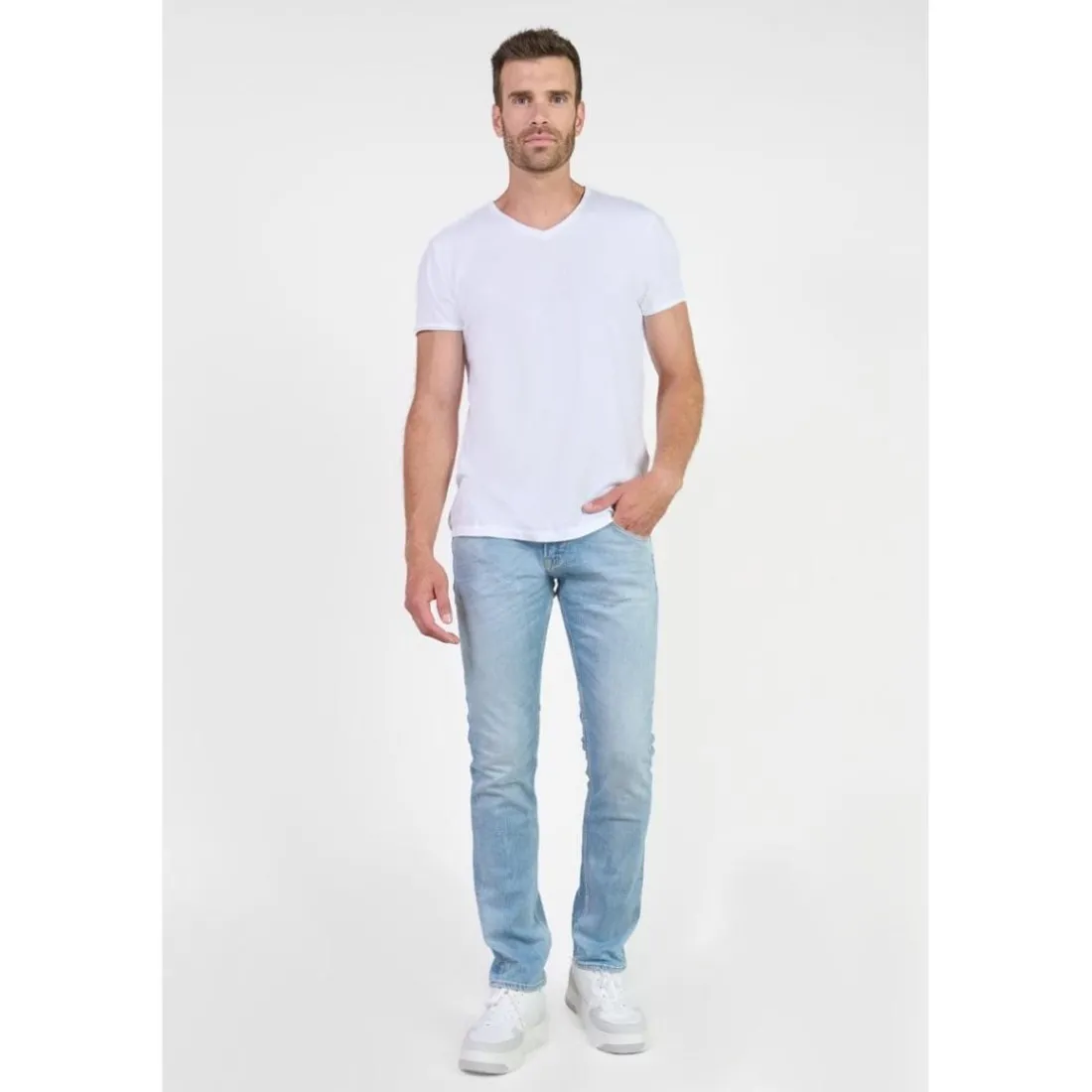 Jeans regular, droit 800/12, longueur 34 bleu Milo