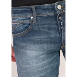 Jeans regular, droit 800/12, longueur 34 bleu Toby en coton