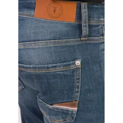Jeans regular, droit 800/12, longueur 34 bleu Toby en coton