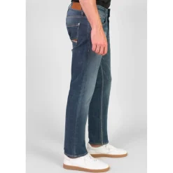 Jeans regular, droit 800/12, longueur 34 bleu Toby en coton