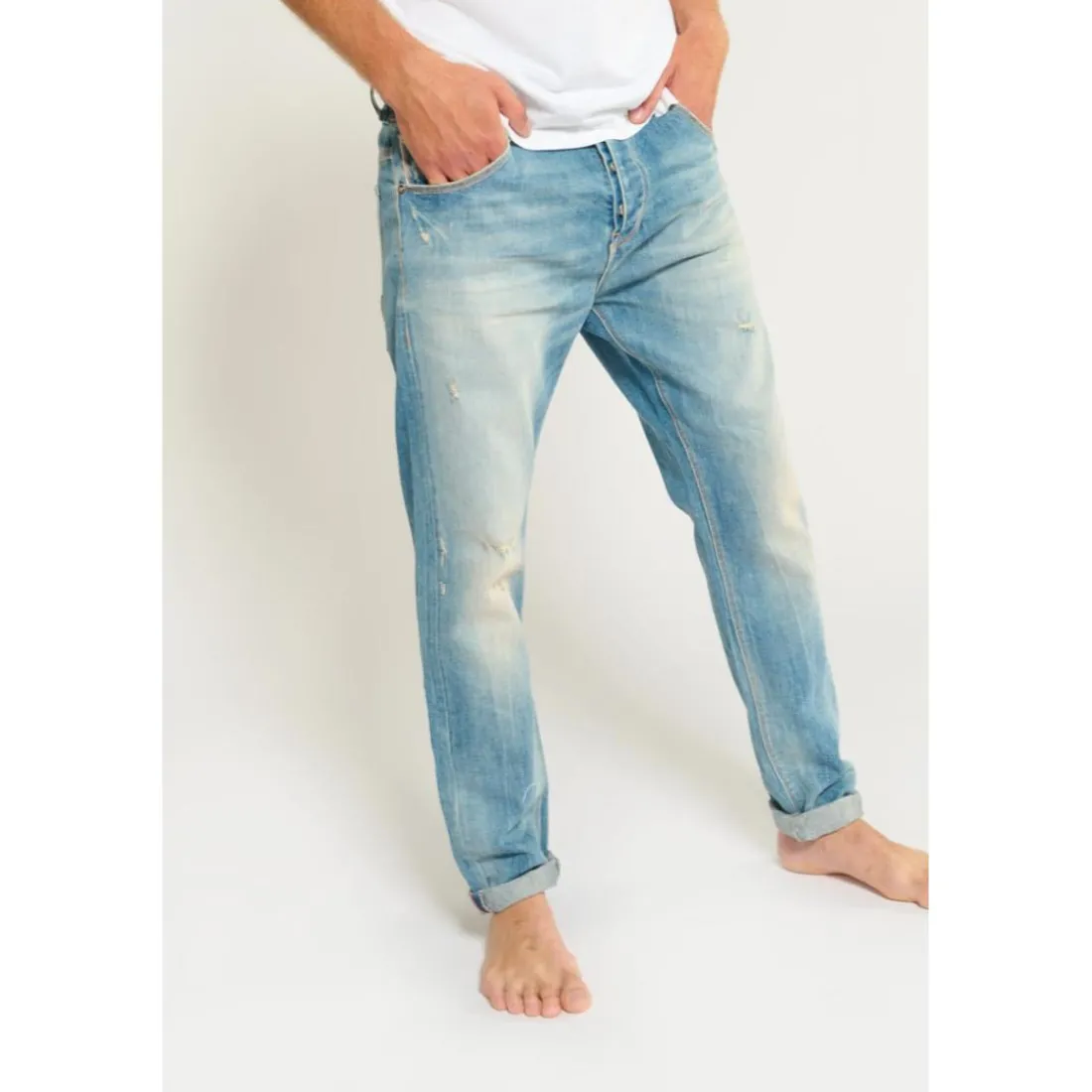Jeans regular, droit 800/60 loose , longueur 34 bleu Vic