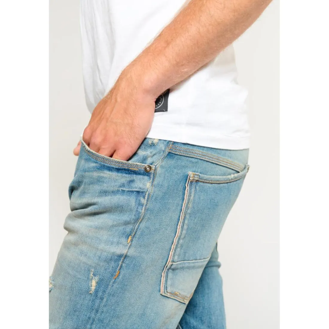 Jeans regular, droit 800/60 loose , longueur 34 bleu Vic