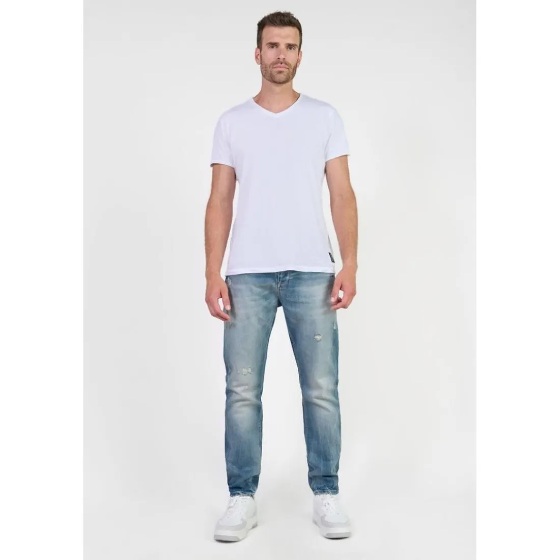Jeans regular, droit 800/60 loose , longueur 34 bleu Vic