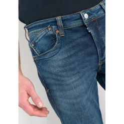 Jeans regular, droit 800/60 loose, longueur 34 bleu Joey en coton