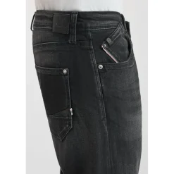Jeans regular, droit 800/60 loose , longueur 34 noir en coton Miles