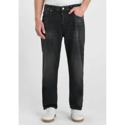 Jeans regular, droit 800/60 loose , longueur 34 noir en coton Miles