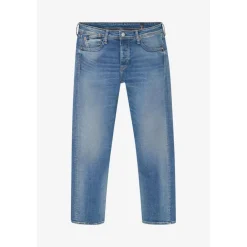 Jeans regular, droit 800/60 loose, longueur 34 bleu en coton Alex