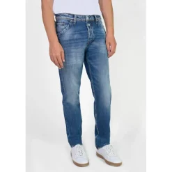 Jeans regular, droit 800/60 loose , longueur 34 bleu en coton Ty
