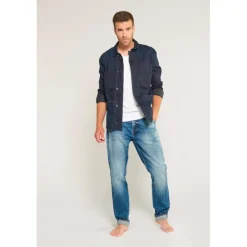 Jeans regular, droit 800/60 loose , longueur 34 bleu en coton Ty