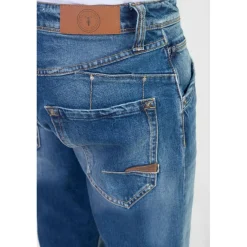 Jeans regular, droit 800/60 loose , longueur 34 bleu en coton Ty
