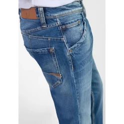 Jeans regular, droit 800/60 loose , longueur 34 bleu en coton Ty