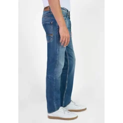 Jeans regular, droit 800/60 loose , longueur 34 bleu en coton Ty