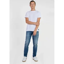 Jeans regular, droit 800/60 loose , longueur 34 bleu en coton Ty