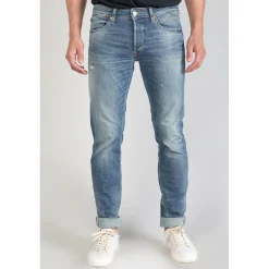 Jeans regular, droit 700/17 relax, longueur 34 bleu en coton Chase