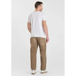Jeans regular, droit HOBO, longueur 34 beige en coton Ari