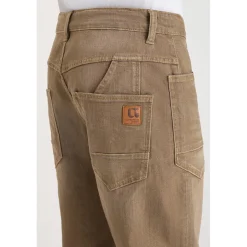 Jeans regular, droit HOBO, longueur 34 beige en coton Ari