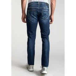 Jeans regular, droit 800/12JO, longueur 34 bleu en coton Mick
