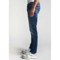 Jeans regular, droit 800/12JO, longueur 34 bleu en coton Mick