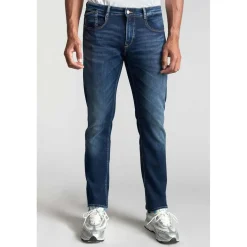 Jeans regular, droit 800/12JO, longueur 34 bleu en coton Mick