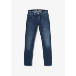 Jeans regular, droit 800/12JO, longueur 34 bleu en coton Mick