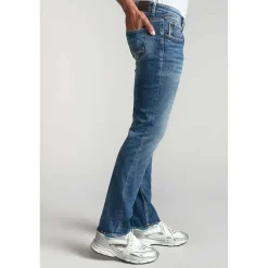 Jeans regular, droit 800/12JO, longueur 34 bleu en coton Quinn