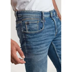 Jeans regular, droit 800/12JO, longueur 34 bleu en coton Quinn