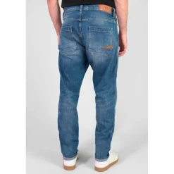 Jeans regular, droit loose, longueur 34 bleu Earl en coton