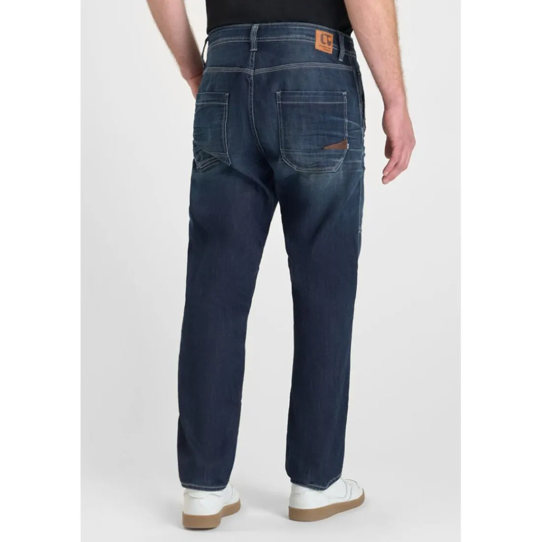 Jeans regular, droit loose, longueur 34 bleu Ben
