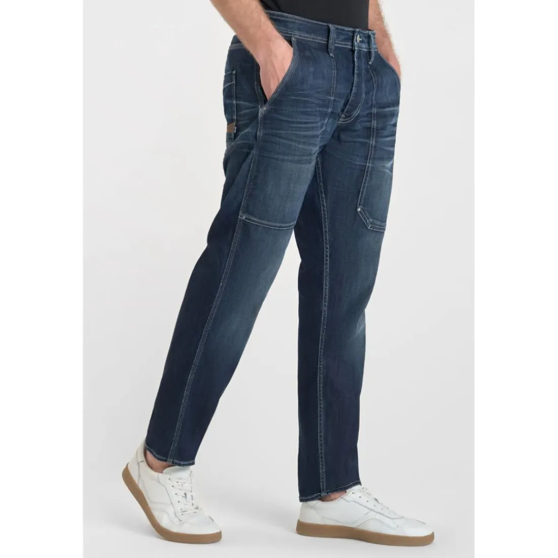 Jeans regular, droit loose, longueur 34 bleu Ben