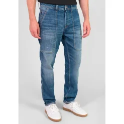 Jeans regular, droit loose, longueur 34 bleu Blake