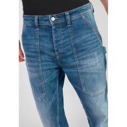 Jeans regular, droit loose, longueur 34 bleu Blake