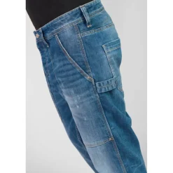 Jeans regular, droit loose, longueur 34 bleu Blake