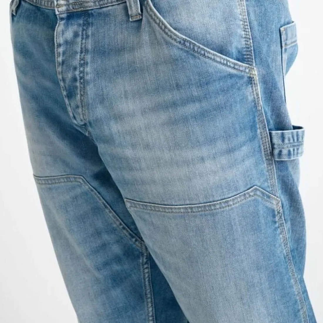 Jeans regular, droit loose, longueur 34 bleu Neil
