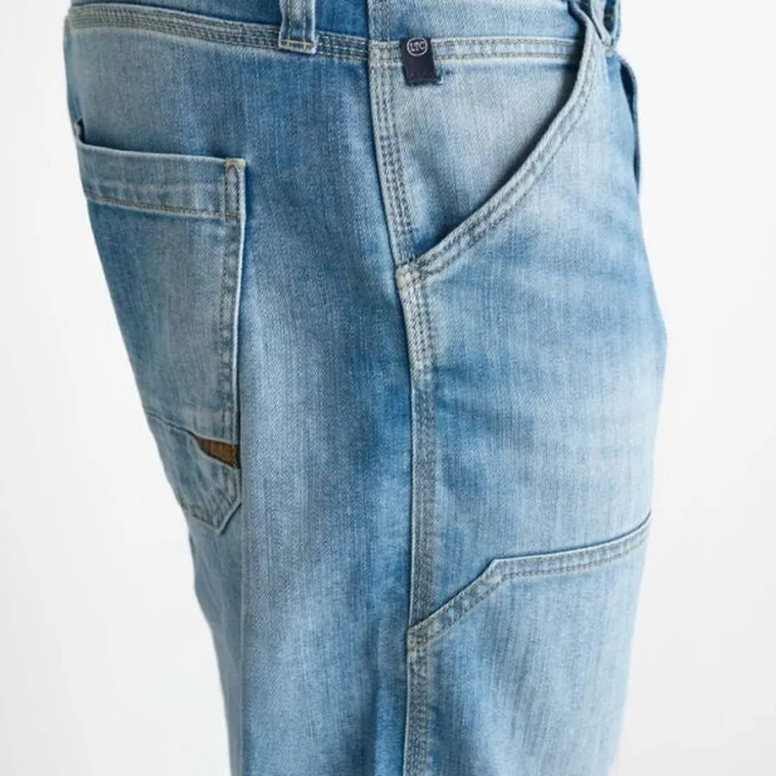 Jeans regular, droit loose, longueur 34 bleu Neil