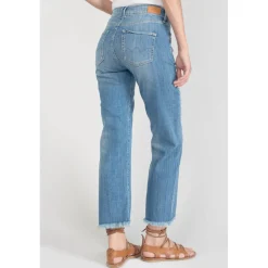 Jeans regular, droit pricilia, 7/8ème bleu en coton Page