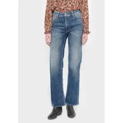 Jeans regular, droit pulp regular taille haute, longueur 34 bleu Faye