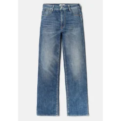 Jeans regular, droit pulp regular taille haute, longueur 34 bleu Faye
