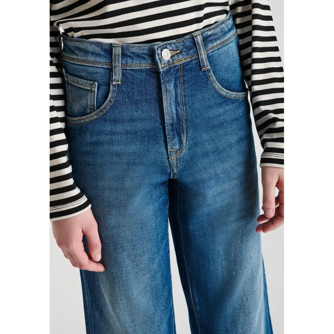 Jeans regular, droit REVERS, longueur 34 bleu Lina