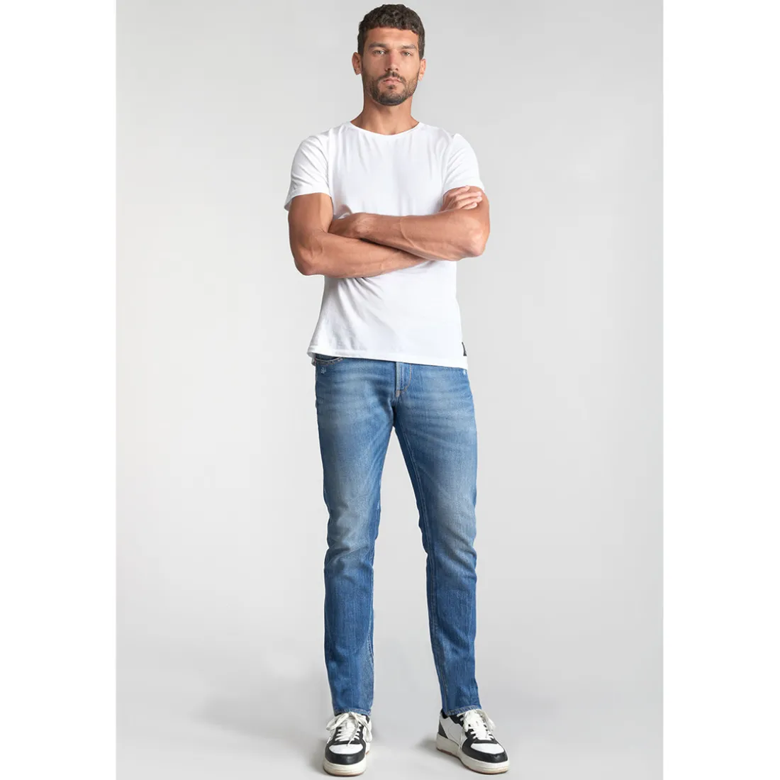 Jeans regular Pazy 800/12, longueur 34 bleu en coton