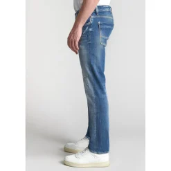 Jeans regular Ternas 800/12, longueur 34 bleu en coton
